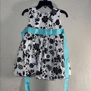 Polly Flinders Black and White Floral Dress